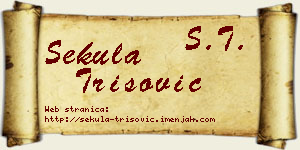Sekula Trišović vizit kartica